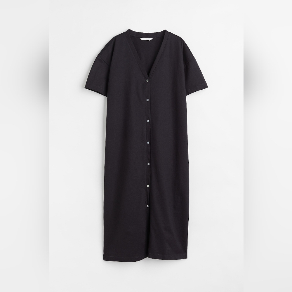 H&M Black Button-Down Dress